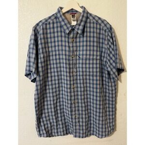 The‎ North Face Mens XL Short Sleeve Button Down Plaid Shirt Travel Casual